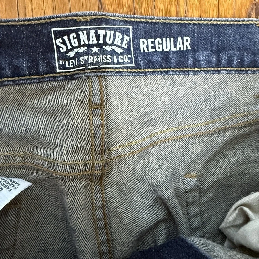 Mens Regular Fit Dark Wash Denim Jeans Classic‎ Staple Everyday 38x34
